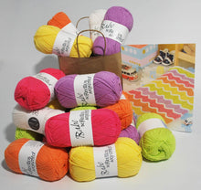 Load image into Gallery viewer, EYB-Kit Mexican Wave Blanket in Babe Softcotton Worsted