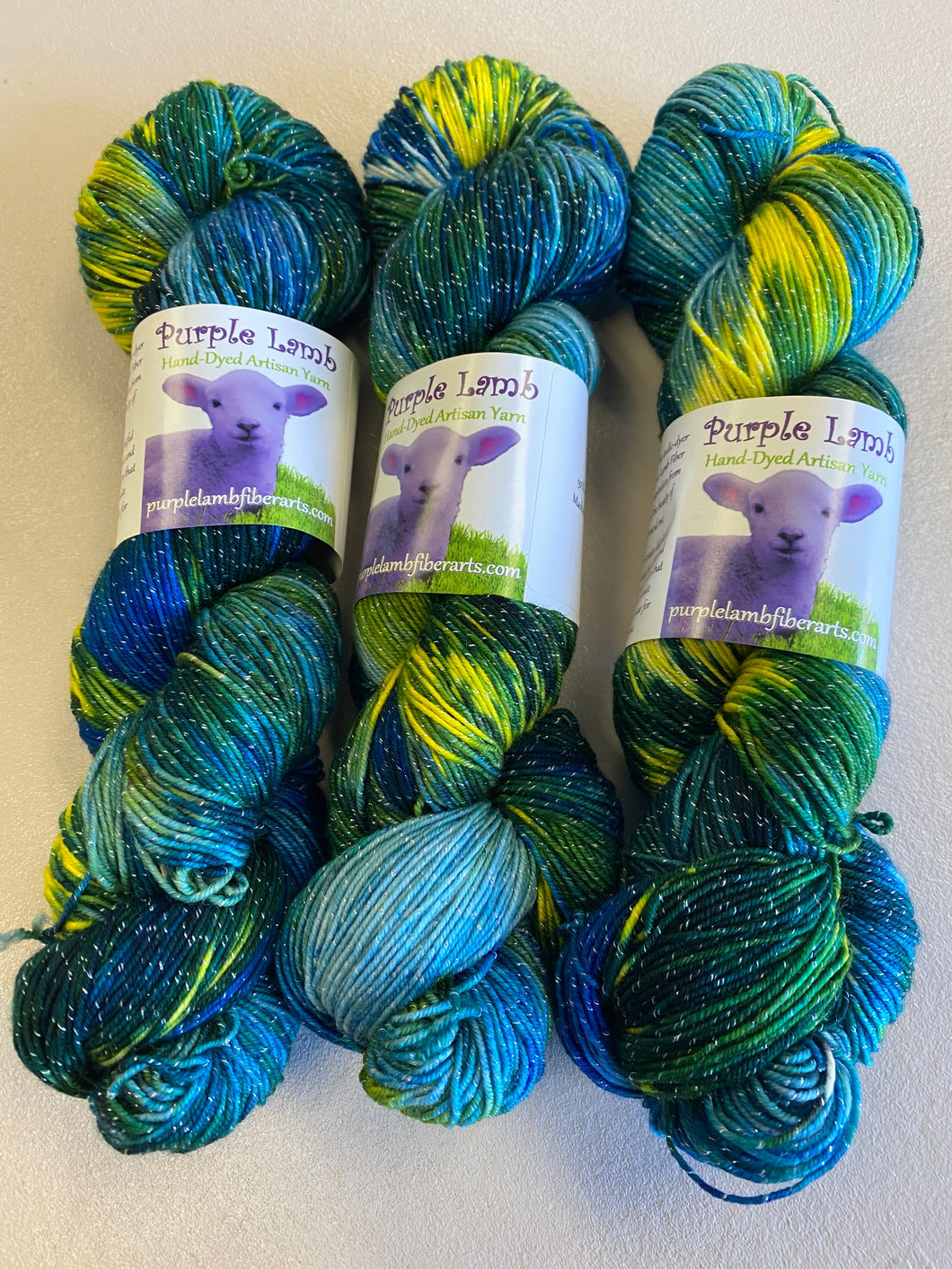 Purple Lamb: Sparkly Merino Sock