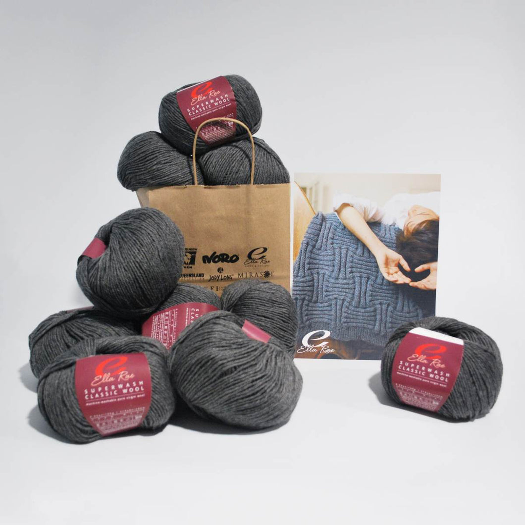 Ella-Rae-Kit Basket Weave Throw in Classic Superwash Wool