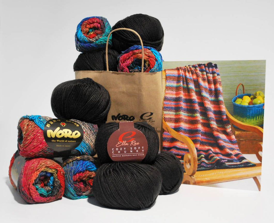 Noro-Kit Woven Stitch Blanket in Taiyo/Cozy Soft Chunky