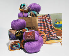 Load image into Gallery viewer, Noro-Kit Woven Stitch Blanket in Taiyo/Cozy Soft Chunky