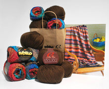 Load image into Gallery viewer, Noro-Kit Woven Stitch Blanket in Taiyo/Cozy Soft Chunky