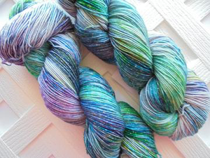 Purple Lamb: Sparkly Merino Sock