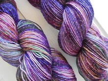 Load image into Gallery viewer, Purple Lamb: Sparkly Merino Sock