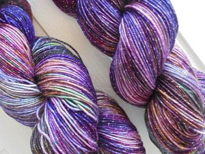Purple Lamb: Sparkly Merino Sock